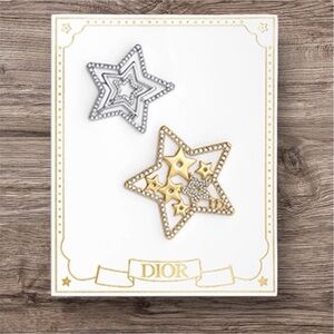 Dior Beauty 2025 Holiday Limited Edition Gold and Silver Star Hair Clips